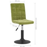 vidaXL Vrtljivi jedilni stoli 4 kosi svetlo zelen žamet, (20945122) | Shoptok.si