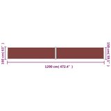 vidaXL Uvlačiva bočna tenda smeđa 160 x 1200 cm | shoptok.hr