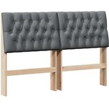 Tapecirani uzglavlje Tamno siva 160 cm Čvrsto borovo drvo | shoptok.hr