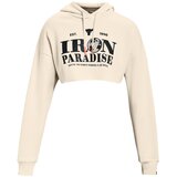 Under Armour UA Project Rock Crop Flce Hdy Pulover Bela Cene