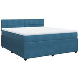 vidaXL Box spring postelja z vzmetnico modra 180x200 cm žamet, (21306090) Cene