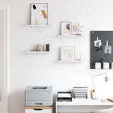  Stenska polica 4 pcs Beli marmor 40 x 9 x 3 cm Konstruiran les, (5000200469) | Shoptok.si