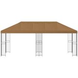 Paviljon s bočnim stranama 6 x 3 m Bež Poliester i čelik 190 | shoptok.hr