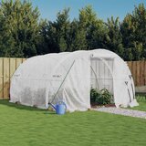  Rastlinjak z jeklenim okvirjem bel 12 m² 4x3x2 m Cene