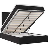 Maison Chic Otomanski Posteljni okvir - Dvoposteljna postelja - Zakonska postelja z vzmetnicami črn 120x200cm žamet-J582, (21770119) | Shoptok.si