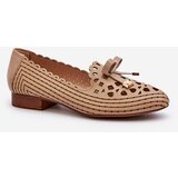 Boto Women's Beige Ballerina Flats with Bow Nestavia | Shoptok.si