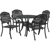  Vrtni set za objed 5 pcs Crna Aluminij | shoptok.hr