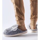 Gemre Gray insulated women's slippers with ears Buga | Shoptok.si