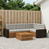  Set vanjskih sofa 5 pcs Prirodna i svjetlosiva 79 x 79 x 37 cm | Eponuda.ba