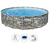 Bestway bazen za dvorište power steel 610x132cm 56883 Cene