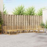  Set vanjskih sofa 7 pcs Bijela Čvrsto drvo akacije | shoptok.hr