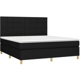  S oprugama i madracem crni 180x200 cm od tkanine | shoptok.hr