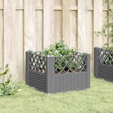  Vrtna sadilica s klinovima siva 43,5x43,5x43,5 cm PP | shoptok.hr