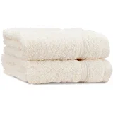 Kremno bele frotirne bombažne brisače v kompletu 2 ks 30x30 cm Zero Twist –