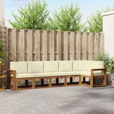  Set vanjskih sofa 6 kom. Prirodna i bež Smeđa 310 x 132,5 x 73 cm | Shoptok.si