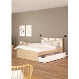 Tvilum Bračni krevet u dekoru hrasta s prostorom za odlaganje bez podnice 140x200 cm u prirodnoj boji Ikast – | shoptok.hr