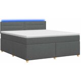  Boxspring krevet s madracem Tamnosiva 180 x 200 cm Tkanina - Tamnosiva 180 x 200 cm Dizajn linija | shoptok.hr