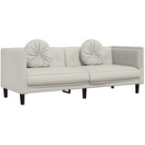  3-dijelni set sofa s jastucima krem baršunasti | shoptok.hr