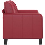  Dvosjed od tkanine crvena boja vina 120 cm od umjetne kože | shoptok.hr