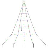  LED Božićno drvce s zemljanim klinovima Šareni 182 cm Metal | shoptok.hr