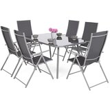 Casablanca garnitura namještaja 145 cm srebrna / siva 6+1 Cijene