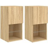 TV ormarići s LED svjetlima 2 kom boja hrasta 30,5x30x60 cm | shoptok.hr