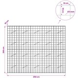  Gabion s žicom debljine 5 mm i mrežom 10x10 cm 250x10x200 cm Slike