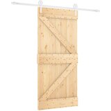  Klizna vrata Prirodna i bijela 90 x 210 cm Masivna borovina | shoptok.hr