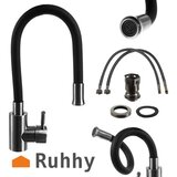 Shumee FLEKSIBILNO STOJEČE KUHINJSKO KORITO FATTER, ČRNO RUHHY, (21387439) | Shoptok.si