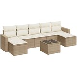 Maison Chic Seti vrtnega pohištva - Vrtna garnitura - Vrtni pohištvo set 8-delna z blazinami bež poli ratan, (21799454) | Shoptok.si