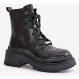 Kesi Women's Workers Ankle Boots Insulated From Goe Natural Leather Black Cene