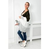Kesi Sweater with colored stripes khaki + ecru + gray | shoptok.hr