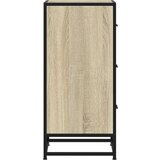 vidaXL Komoda sonoma hrast 35,5x35x76 cm inženirski les in kovina | Shoptok.si