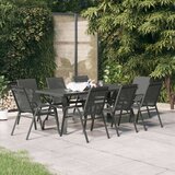  9-dijelni vrtni blagovaonski set sivo-crni | shoptok.hr