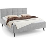 Meise M&amp;ouml;bel Sivi tapecirani bračni krevet bez podnice 180x200 cm Nova &amp;ndash; Slike