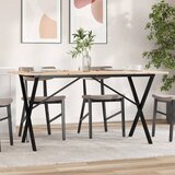  Blagovaonski stol X-oblika 140x80x75 cm od borovine i čelik | shoptok.hr