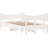 vidaXL Okvir kreveta s uzglavljem bijeli 120 x 200 cm masivna borovina | shoptok.hr
