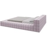 Makamii Svetlo vijolična oblazinjena zakonska postelja z letvenim dnom 140x200 cm Akela – | Shoptok.si