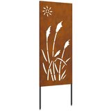 vidaXL Privatnost u vrtu Rezbarija Rđa 50 x 140 cm Otporni čelik | shoptok.hr