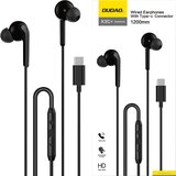 Dudao X3C+ žične usb-c in-ear slušalke 1,2M črne za telefon, (21832944) Cene