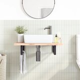  Nosači polica za umivaonik 2 kom crni pravokutni čelični Crna 15 x 40 cm | Shoptok.si