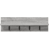 vidaXL Vješalica za kapute na zidu Sivi hrast sonoma 60 x 10.5 x 18 cm | shoptok.hr