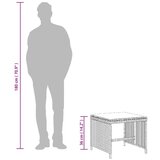  Vrtni taburei s jastucima 4 kom crni 41x41x36 cm od poliratana | Eponuda.com