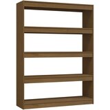 Maison Chic Knjižna omara - Knjižni regal za razdelitev prostora med. rjava 100x30x135,5 cm, (21725166) Cene