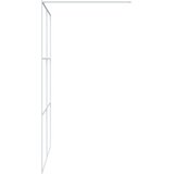 Pregrada za tuš bijela 140 x 195 cm s prozirnim staklom ESG | shoptok.hr