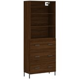 Maison Chic Visoka Komoda - Predalnik rjav hrast 69,5x34x180 cm inženirski les, (21718890) | Shoptok.si