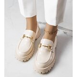 Gemre Beige Patent Leather Oxfords Simard | ePonuda.com