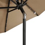  Vrtni suncobran s čeličnom šipkom LED smeđesivi 225x225x212 cm | shoptok.hr