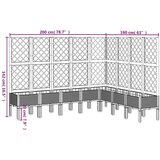  Vrtna sadilica s rešetkom smeđa 200 x 160 x 142 cm PP | shoptok.hr