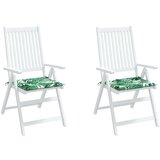  Blazine za vrtne stole 2 kosi vzorec listja 50x50x3 cm tkanina, (20817610) | Shoptok.si